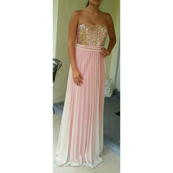 Speechless Pink and Gold Prom dress