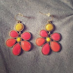 Multicolor flower earrings