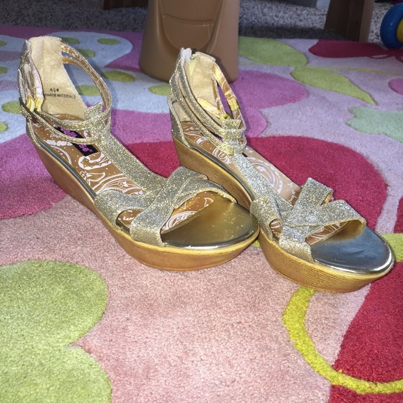 Brand new gold sparkly sandals