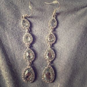 Rhinestone drop earrings
