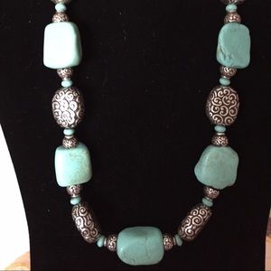 Brighton Half Moon Rising Turquoise Necklace