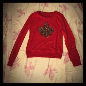 Red miss me sweater