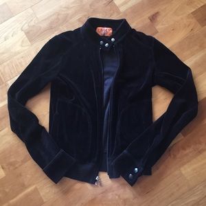 Black velour juicy couture track suit jacket