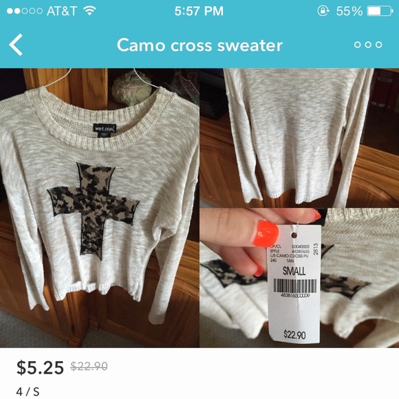Camo sweater