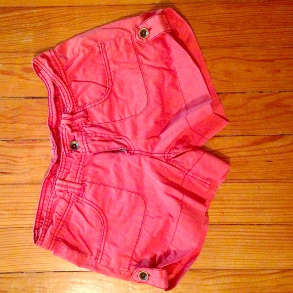 Orange Cargo Shorts