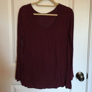 Brandy Melville Maroon Long Sleeve