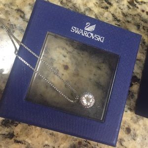 Swarovski circle pendant necklace