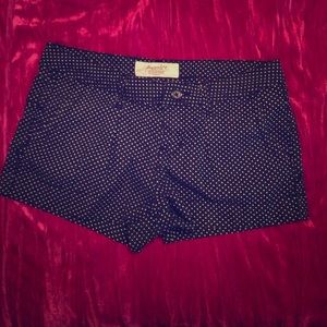 Navy blue polka dot shorts