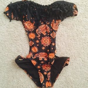 One piece bathing suit