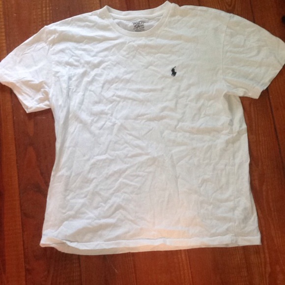 white and navy polo shirts.