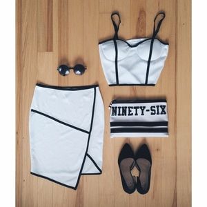 Two Piece Black and White Dress