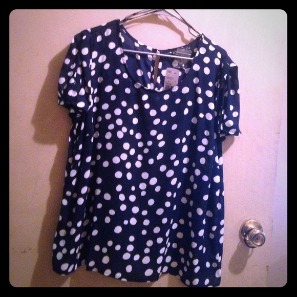 Forever 21+ Polka Dot Woven Top (size 1X)