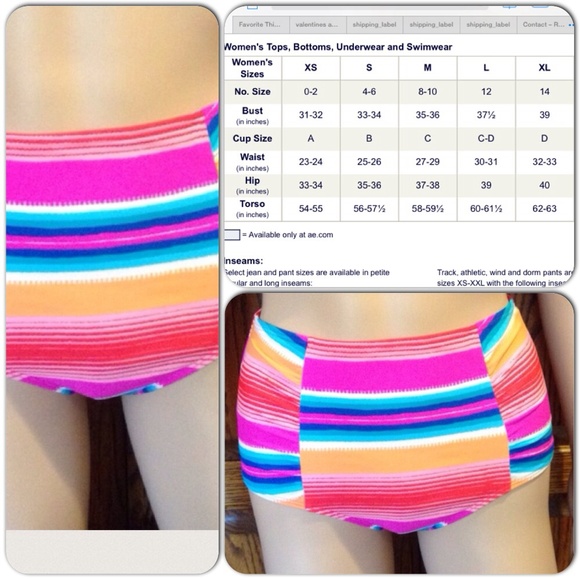 Aerie High Waisted Striped Bikini Bottoms - Picture 4 of 11