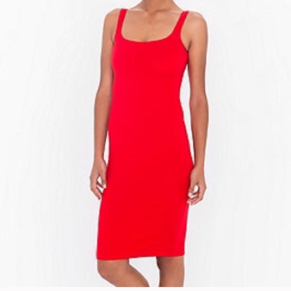 American apparel ponte red dress size medium