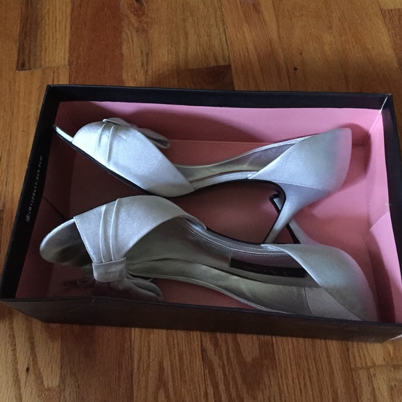 Nina Silver Royal Kitten Heel Shoes