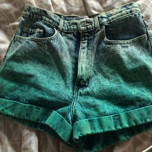 American apparel acid wash, high wasted shorts
