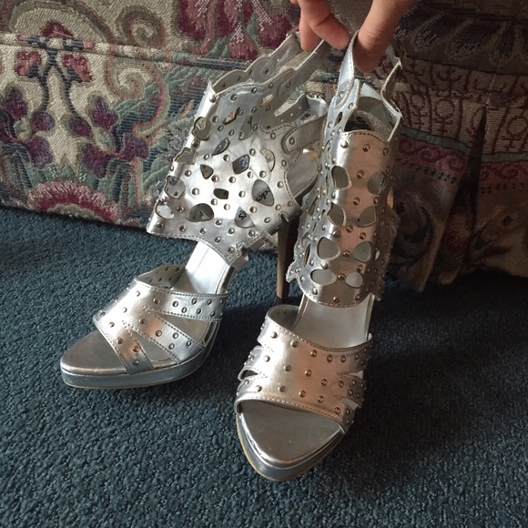 Silver Stud Heels