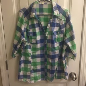 Plus Size Plaid Shirt