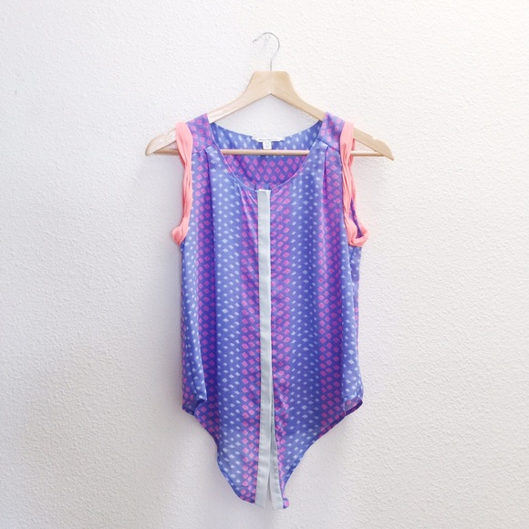 American Eagle Tie Front Chiffon Tank