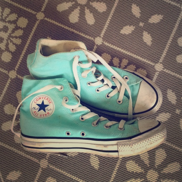 Turquoise converse! Hardly worn