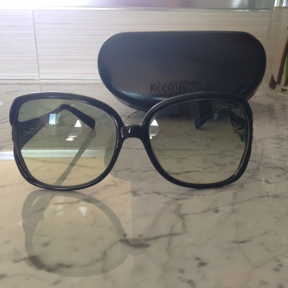 Roberto Cavalli Danubrite Black Sunglasses