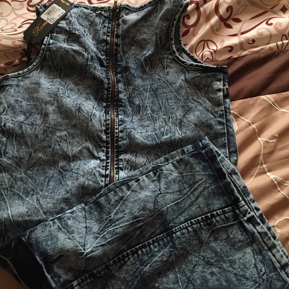 Jean Dress w/ gold zipper