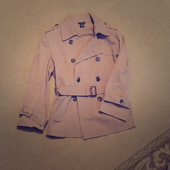 Tan trench coat
