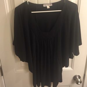 Plus Size Black Flowy Top