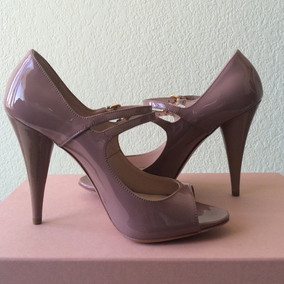 Miu Miu Vernice Style Mughetto Calzature Donna - Picture 3 of 4