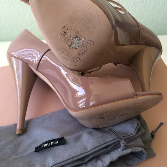 Miu Miu Vernice Style Mughetto Calzature Donna - Picture 4 of 4