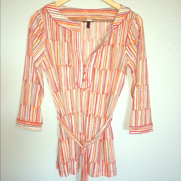 BCBG Maxazria top with belt size M