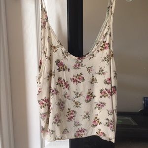 Brandy Melville floral spaghetti strap tank