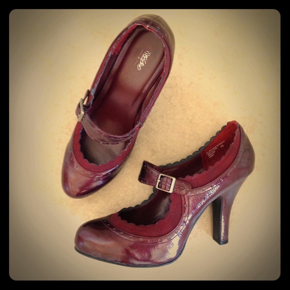Mossimo Shoes - NWOT Mossimo Burgundy Patent Mary Janes