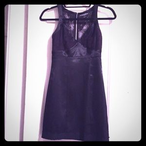 Guess Black lace and satin dress
