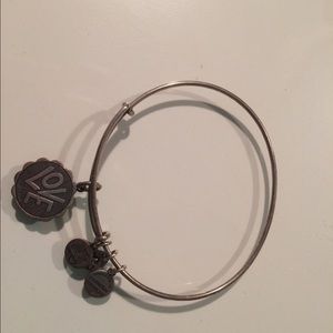 Alex and Ani Silver Crazy Love Bangle Bracelet
