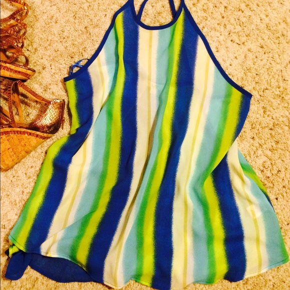 ❌SOLD❌Multicolored Racer Back Tank