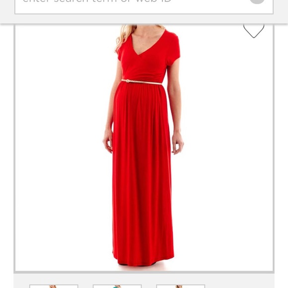 Red maternity dress