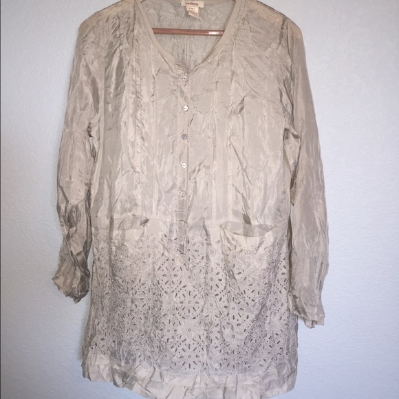 100% silk Sundance top size M