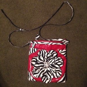 Zebra Print Cross Body Purse
