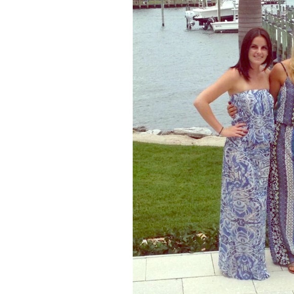 Floral Blue Maxi Dress