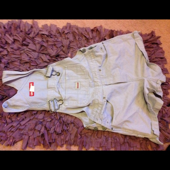 Baby blue jean overalls