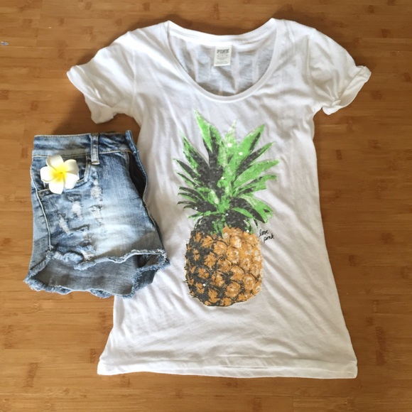 PINK Victoria's Secret Tops - VS Pink Hawaii 🍍Pineapple🍍 Tee