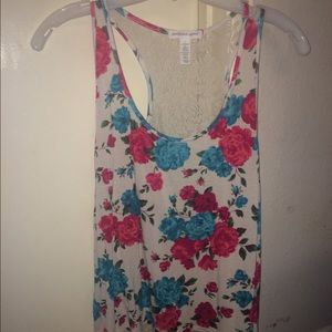 Floral razor tank top