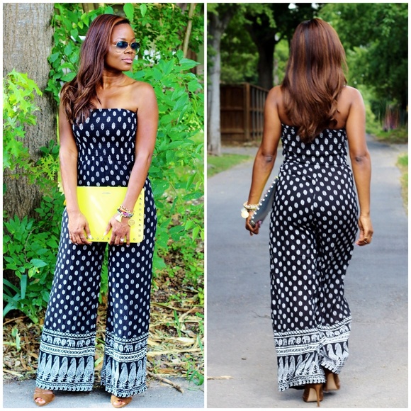 🚫SOLD Locally Black and White Jumpsuit