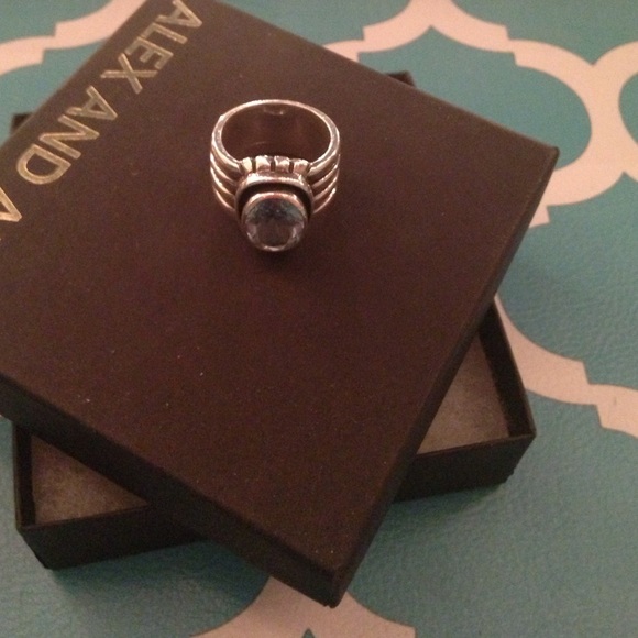 Silpada Sterling Silver blue topaz stoned ring