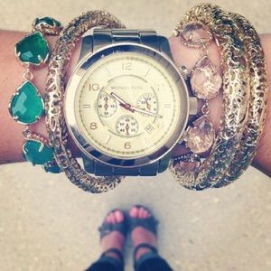 Kendra Scott "Lucca Bangle Bracelets" in gold