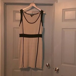 Black and Camel Sweater Dress