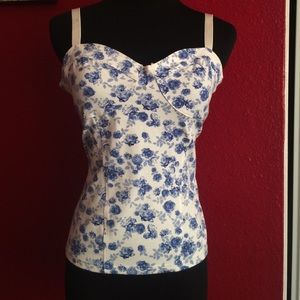 H&M crop rose bustier