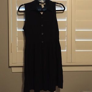 Black button up dress