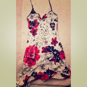 sold. FLORAL-print.MINI DRESS